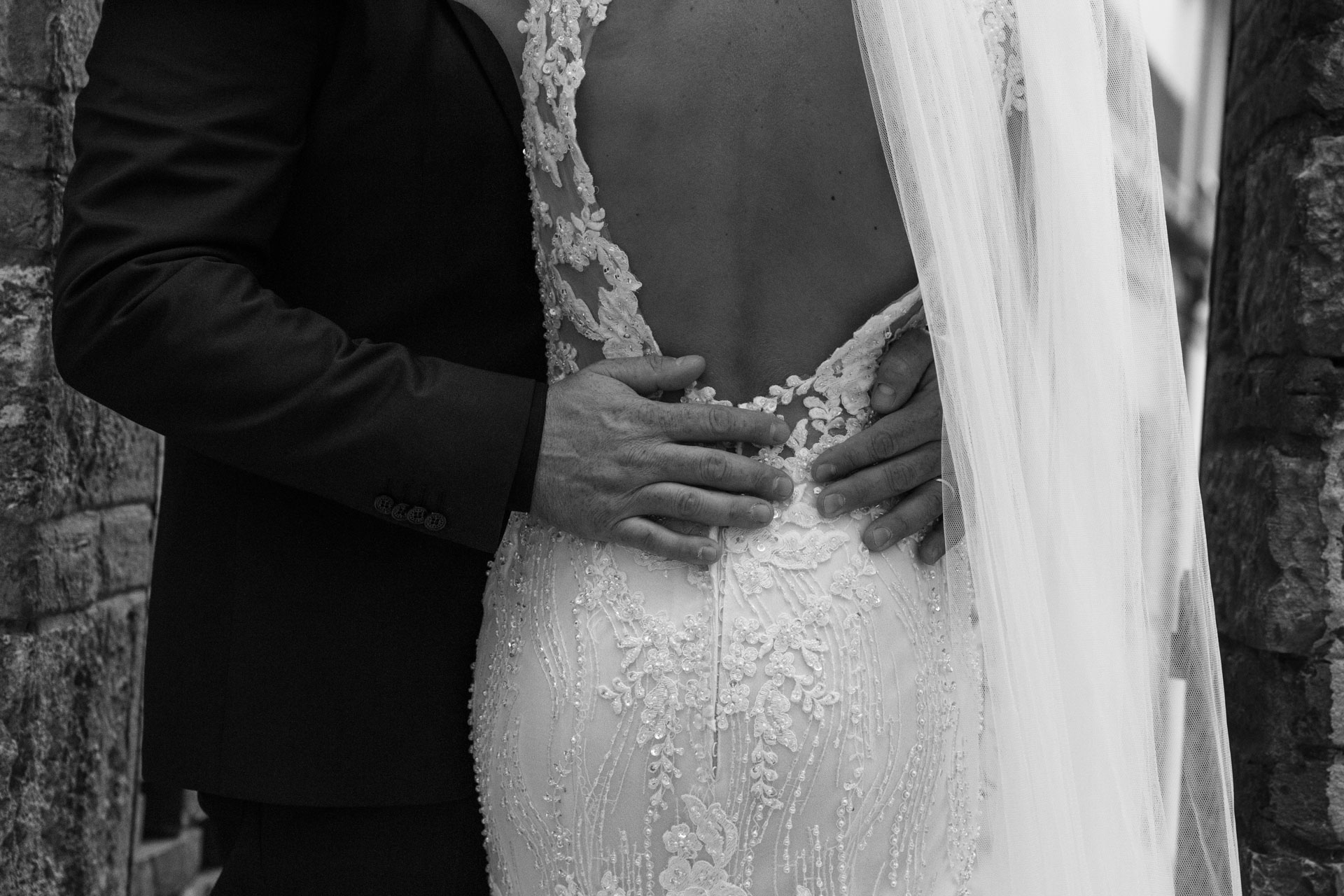 Wedding dress detail