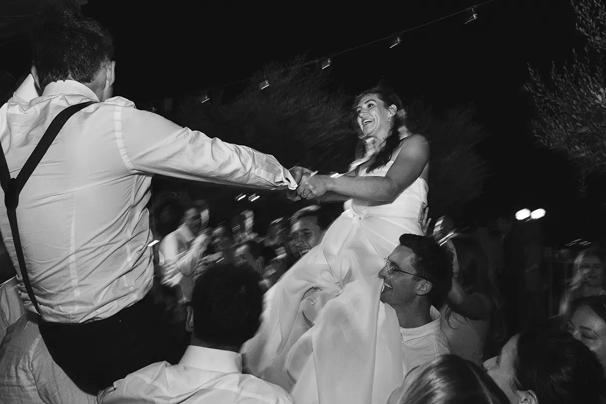 bride dances with the groom
