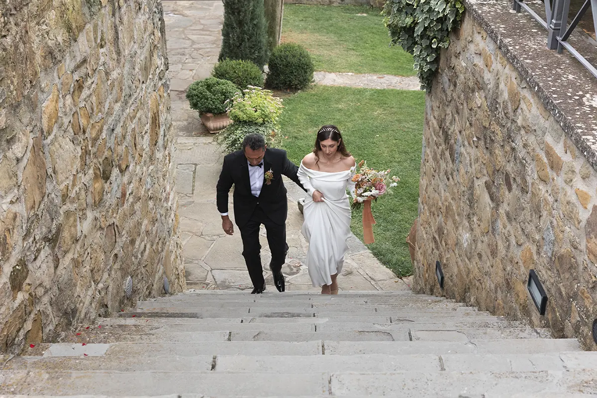 The bride and her father