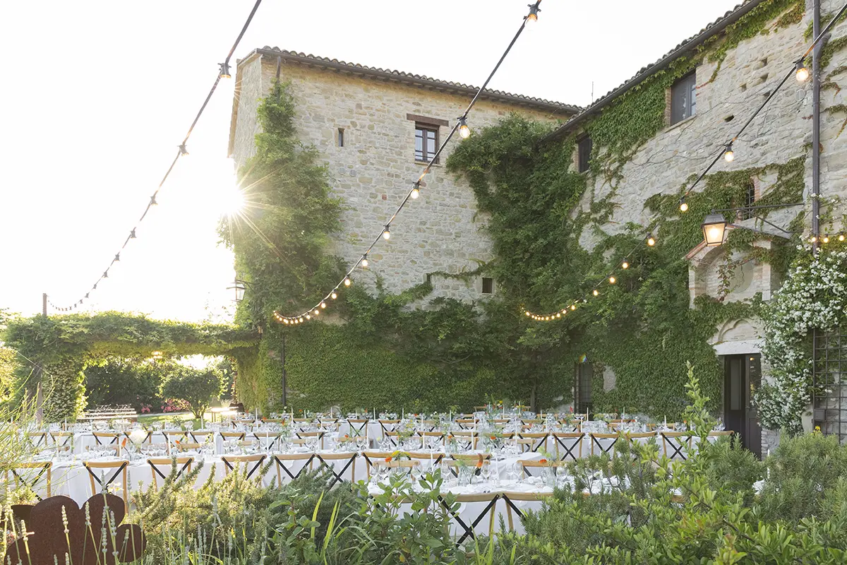 Petrata Castle set up for a wedding