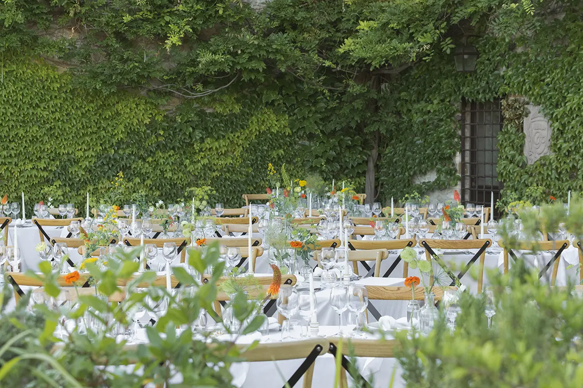 Petrata Castle set up for a wedding