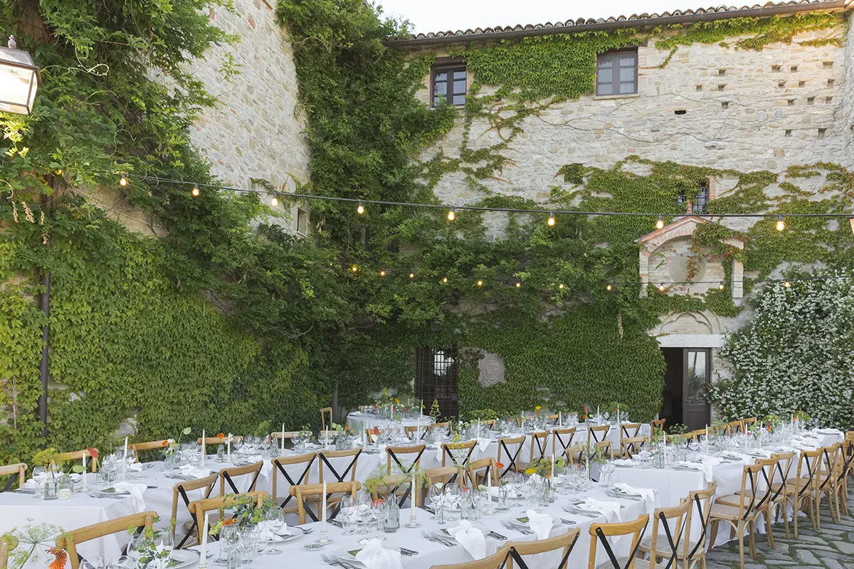 Petrata Castle set up for a wedding